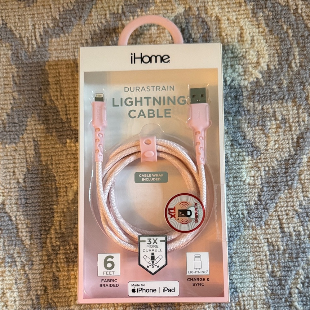 iHome Light Pink Lightning Cable